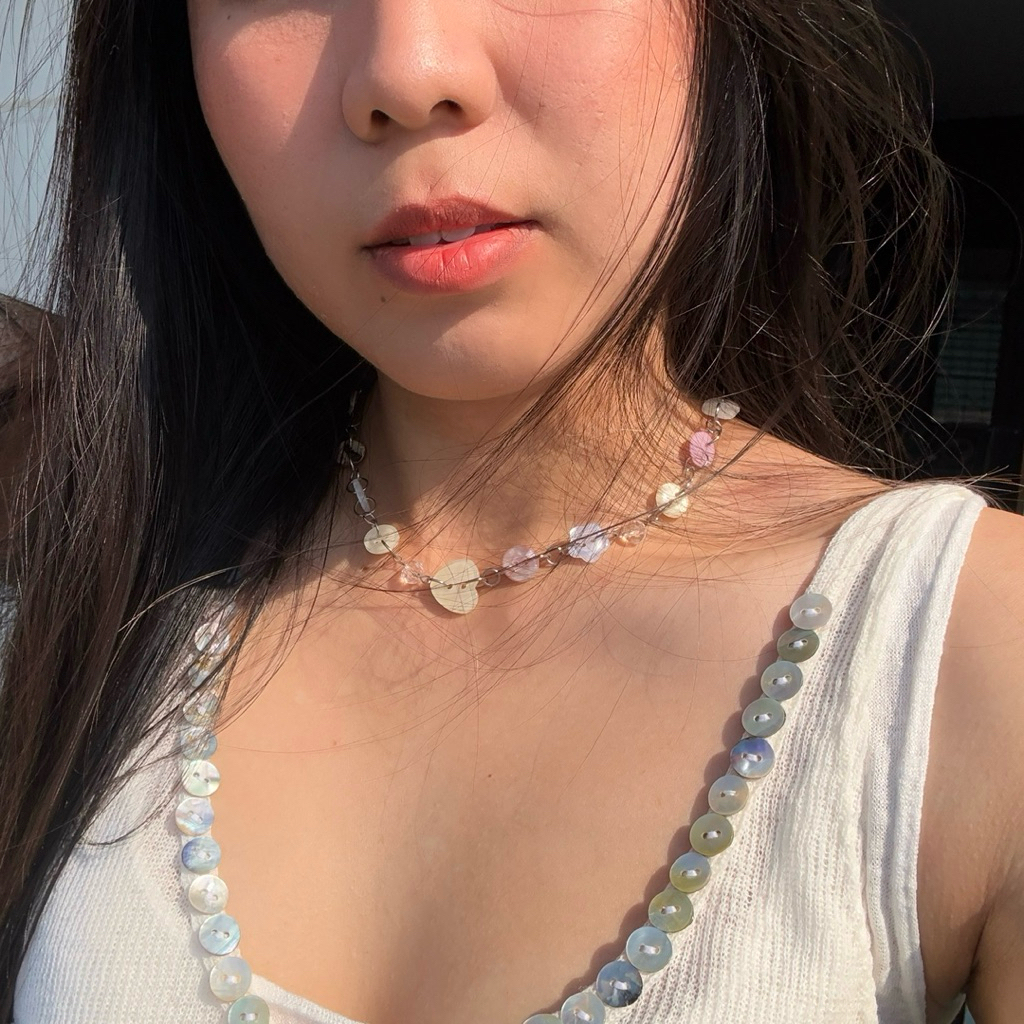 Lookpaadcollections - Button Necklace สร้อยคอกระดุมหลากหลายสไตล์ (เลือกสีในตัวเลือก)