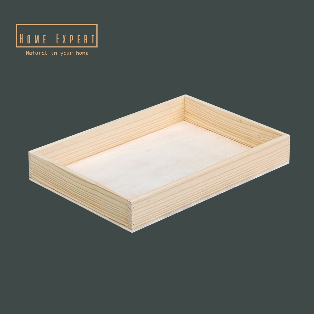 ถาดเสิร์ฟไม้ ถาดเสิร์ฟกาแฟ ถาดเสริฟอาหาร Wooden Tray ขอบสูง 4.5cm.