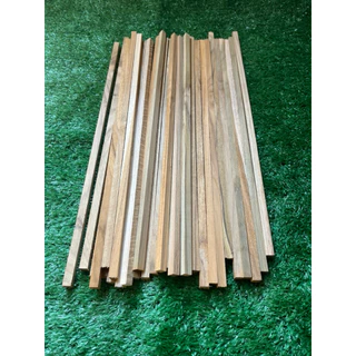ไม้สักทองไม้ซี่ไม้ทำกรงนกงานDIYขนาด8x8มิลยาว50ซม.(1มัดมี10อัน)