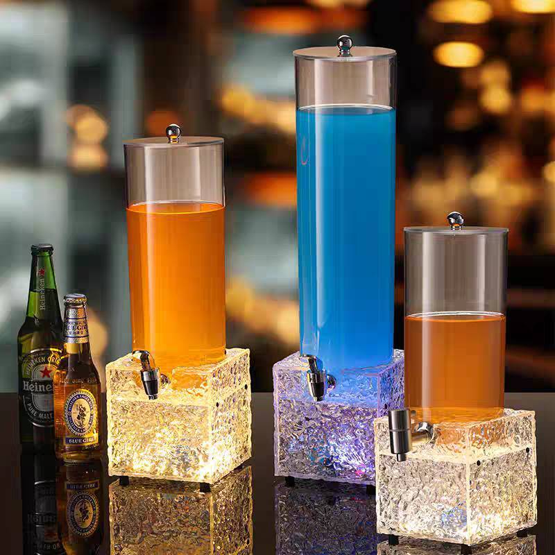 ทาวเวอร์เบียร์ ถังไวน์เรืองแสง ความจุ2/ 3/4/ ลิตรZB-QE55T หลอดกดเบียร์🧣🧣