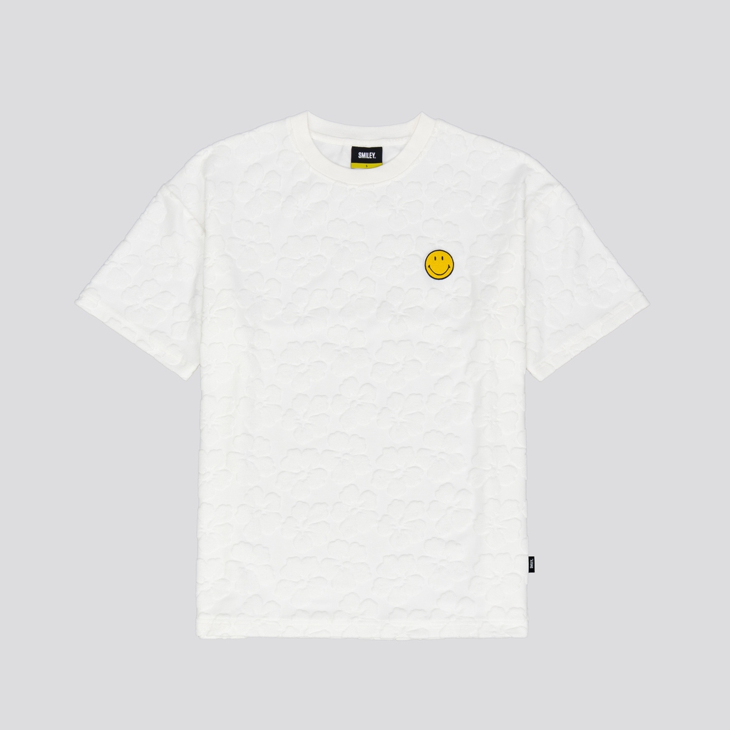 SMILEY® WHITE WANDERLUST TOWEL TEE SHIRT