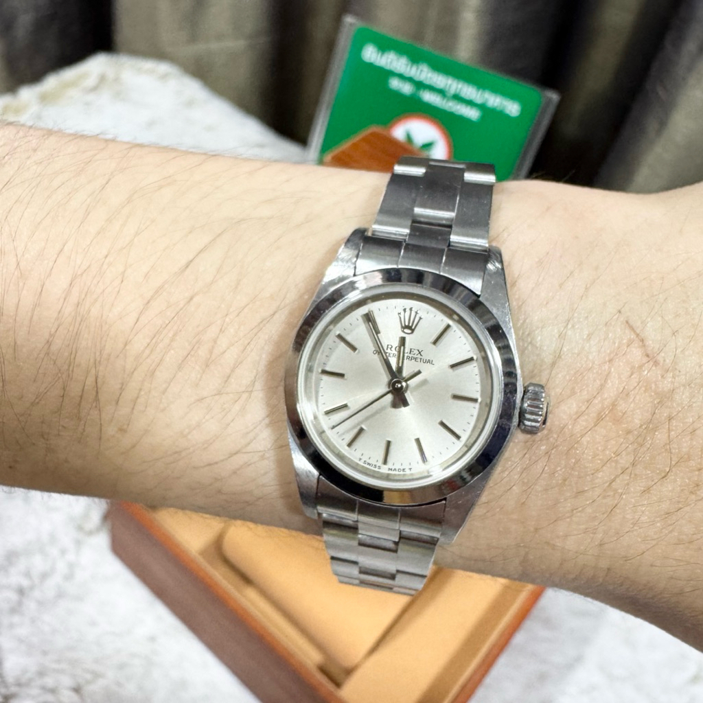 Rolex Lady รุ่น 67180 No Date หน้าปัดSilver หลักขีด 24mm