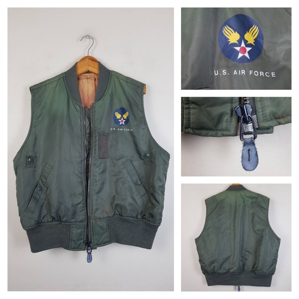US AIR FORCE Type MA-1 Flying Bomber Vest Color: Olive Green