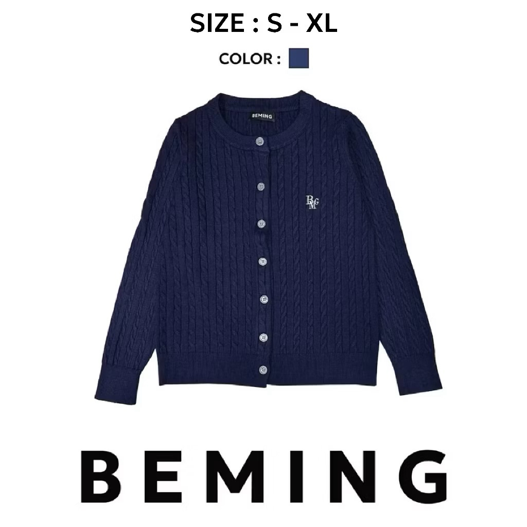 ส่งต่อเสื้อคาร์ดิแกน Beming - BMG Knit Cardigan สีกรม ไซส์ s
