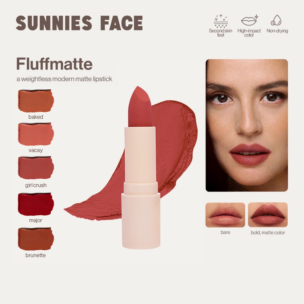 Sunnies Face Fluffmatte [ลิปสติกแมตต์ เบาสบายริมฝีปาก]