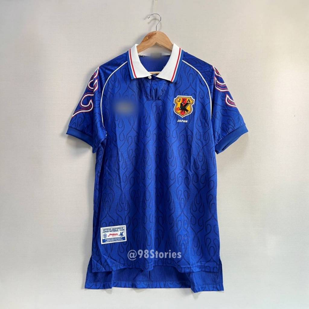 เสื้อบอลย้อนยุค ญี่ปุ่น 1998 Home ลายไฟ
