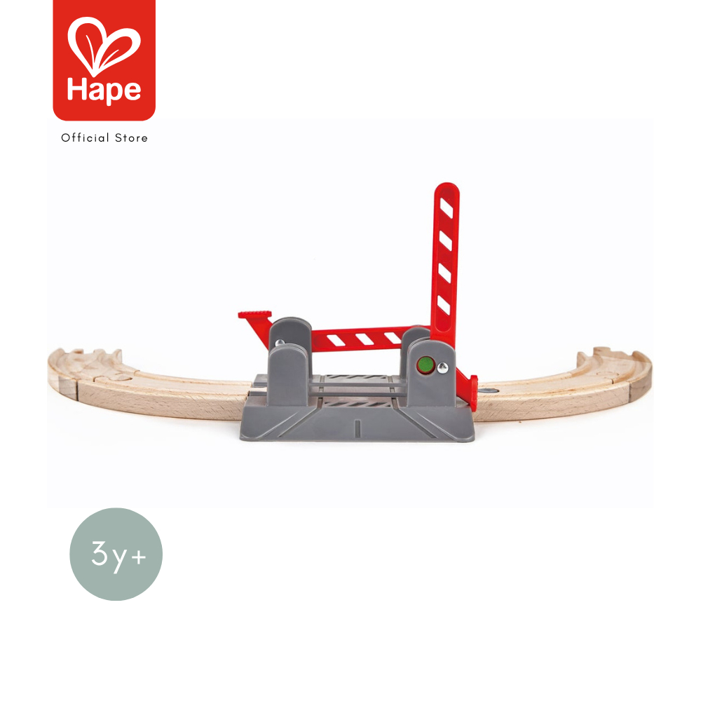 Hape 踏切＆クレーンセット Crossing & Crane Set レールセット 3Y+ 画像6