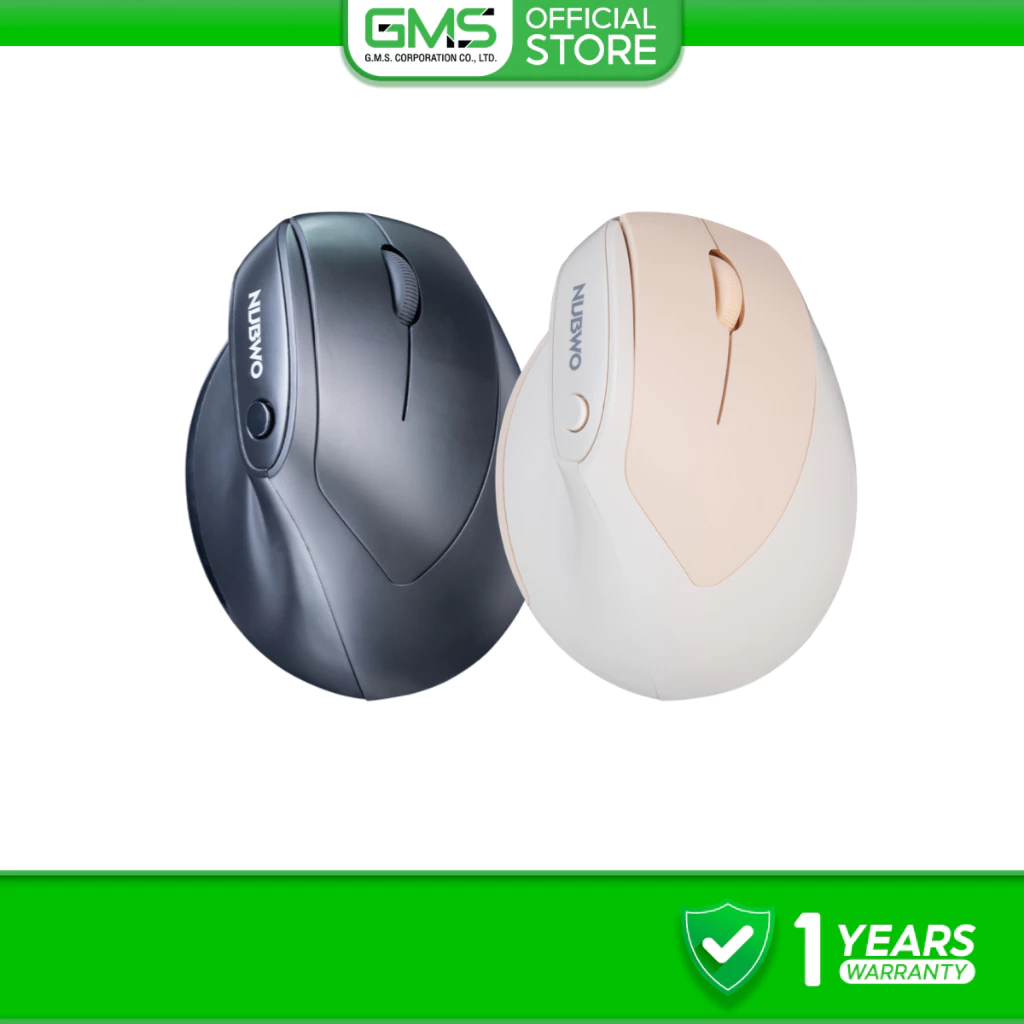 Nubwo เมาส์ไร้สาย NMD-04 Ergonomic Wireless/Bluetooth ลดการกดทับข้อมือ รองรับสรีระ รับประกัน 1 ปี