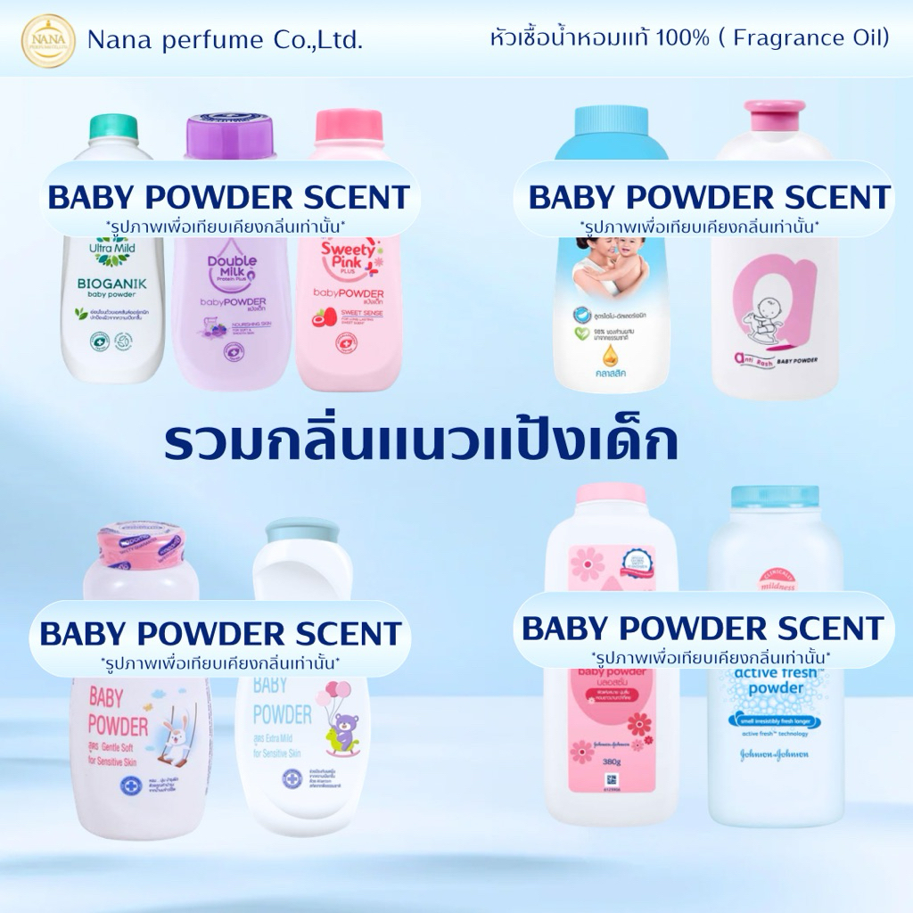 หัวเชื้อน้ำหอม 100% กลิ่นแป้งเด็ก