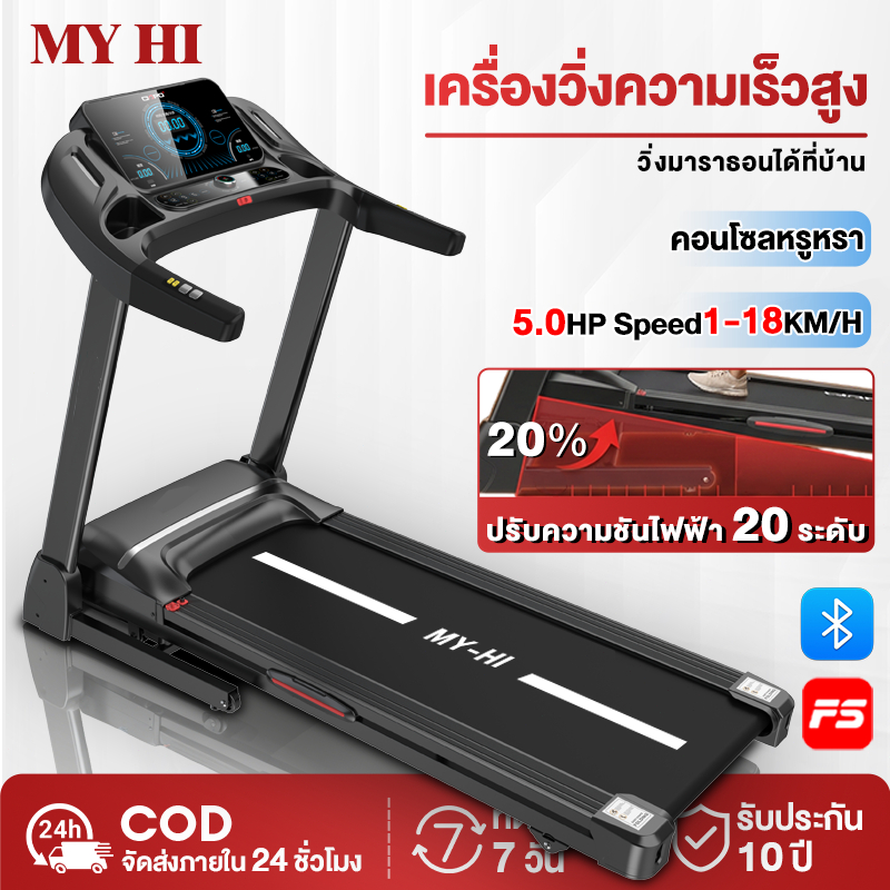 🏃‍♂️ ลู่วิ่ง C2 Pro | ปรับความชันไฟฟ้า 15° | แรงม้า 5.0HP | รับน้ำหนัก 500 กก. | พับไฮดรอลิก+ลำโพงบลูทูธ |🏃‍♂️🏃‍♂️