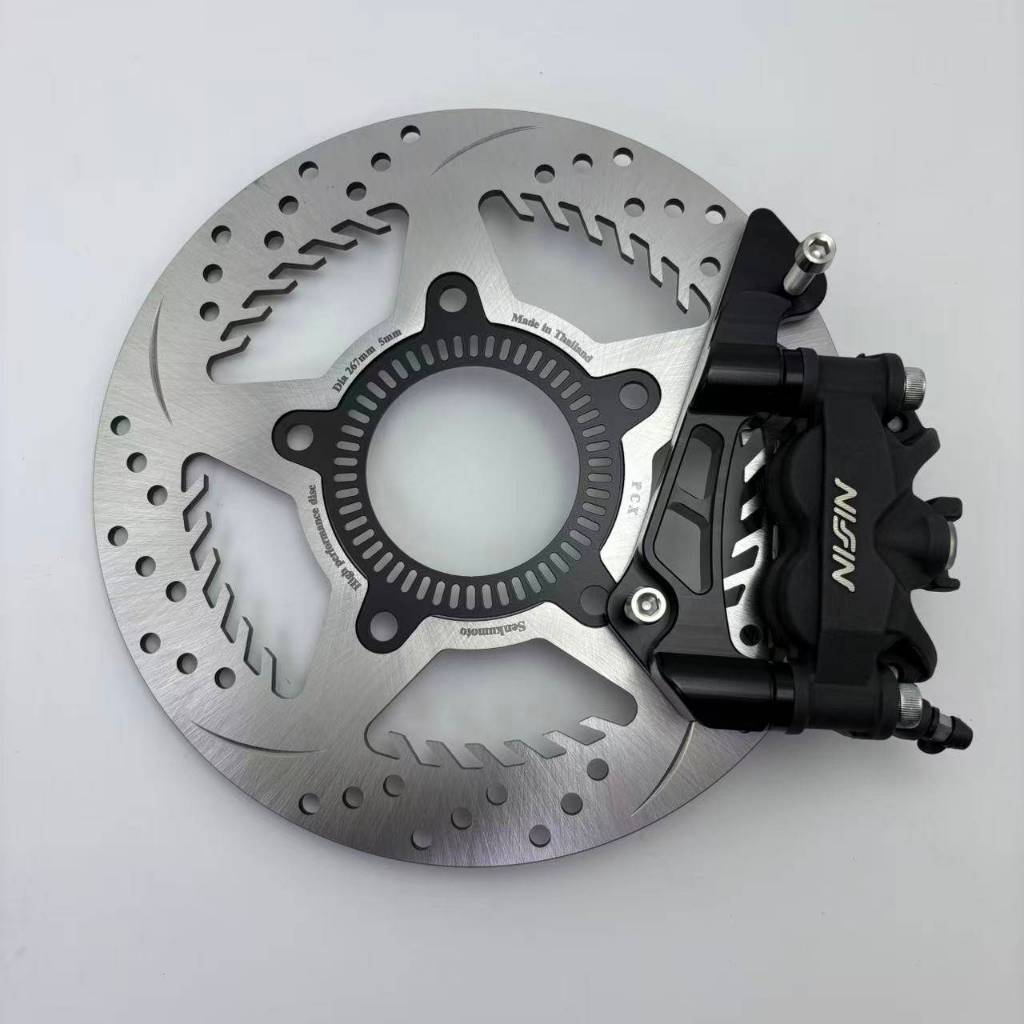 ขาปั้ม PCX160 2021-2025 ABS สำหรับ NissiN 4Pot จาน 267mm. ขาปั้มเบรค CNC PCX 160