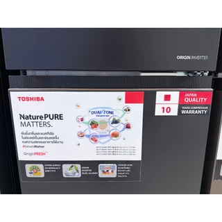 TOSHIBA ตู้เย็น ระบบ INVERTER ขนาด 6.4 คิว รุ่น GR-RT236WE-PMTH ประหยัดไฟ 5 ดาว รับประกันคอมเพรซเซอร์ 10 ปี