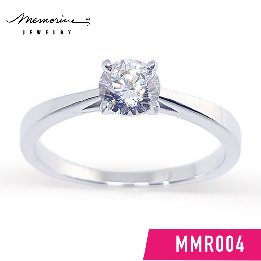 Memorine Jewelry แหวนเงินแท้ 925 ฝังเพชรสวิส (CZ) : MMR004