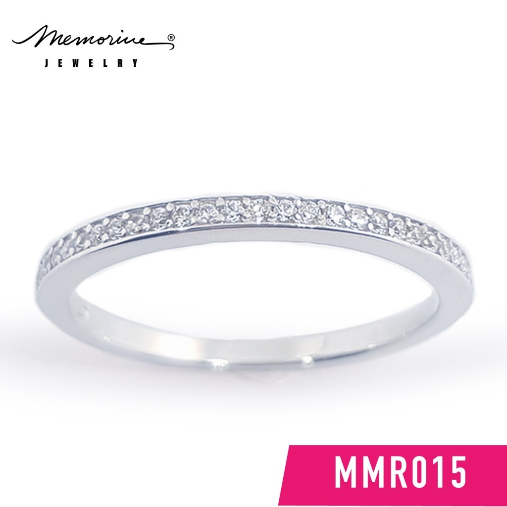 Memorine Jewelry แหวนเงินแท้ 925 ฝังเพชรสวิส (CZ) : MMR015