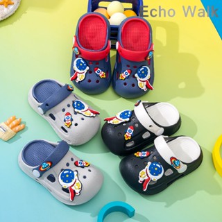 Echo Walk รองเท้าเด็ก EVA+PVC ลายอวกาศ 🚀 น่ารัก กันลื่น กันน…