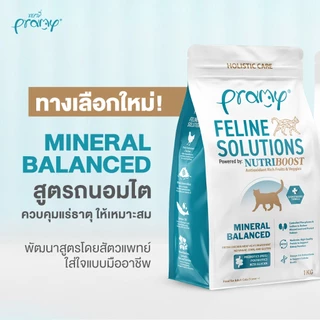 Pramy Feline Solution อาหารแมวสูตรใหม่ พรามี่ แคร์ พัฒนาโดยสัตวแพทย์ มี2ขนาด 1Kg และ 2.3Kg.