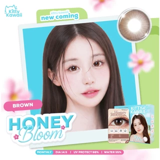 Kitty Kawaii Contact Lens : Honey Bloom - Brown (Blister pack) - คอนแทคเลนส์รายเดือน