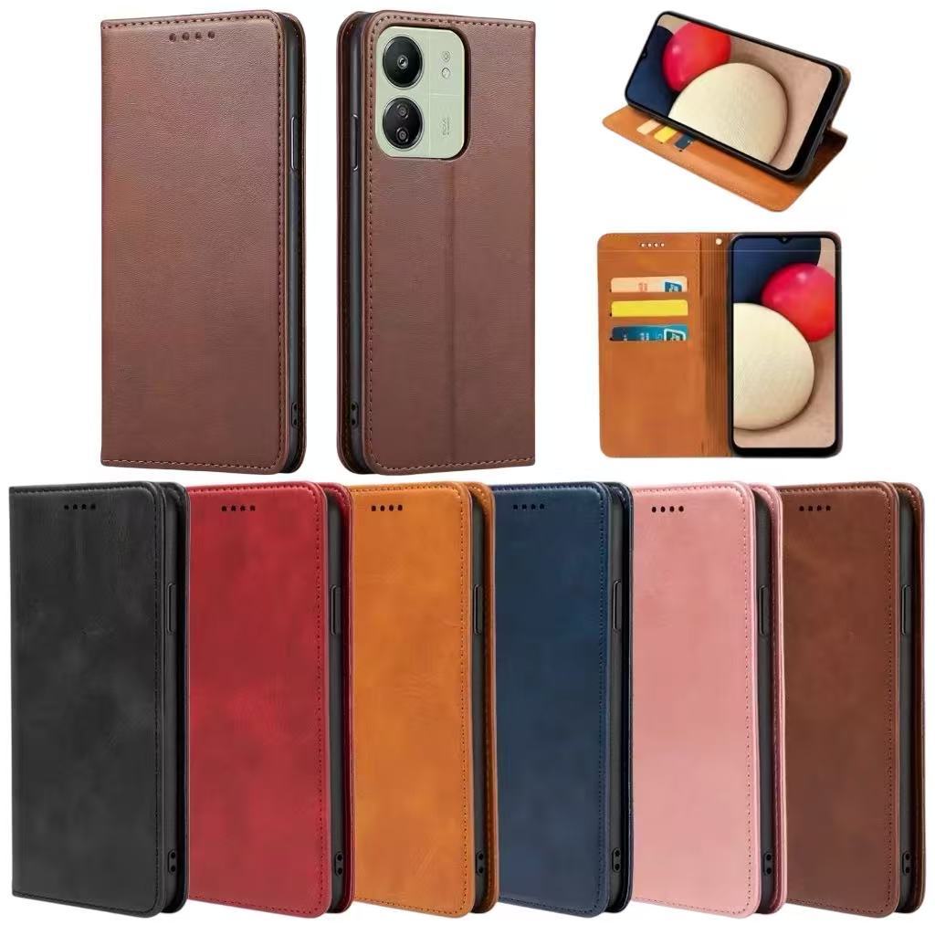 เคสฝาพับ กระเป๋าหนัง สำหรับ XIAOMI Redmi 13C Poco C65 กันกระแทก เปิดปิด ใส่บัตร ตั้งได้