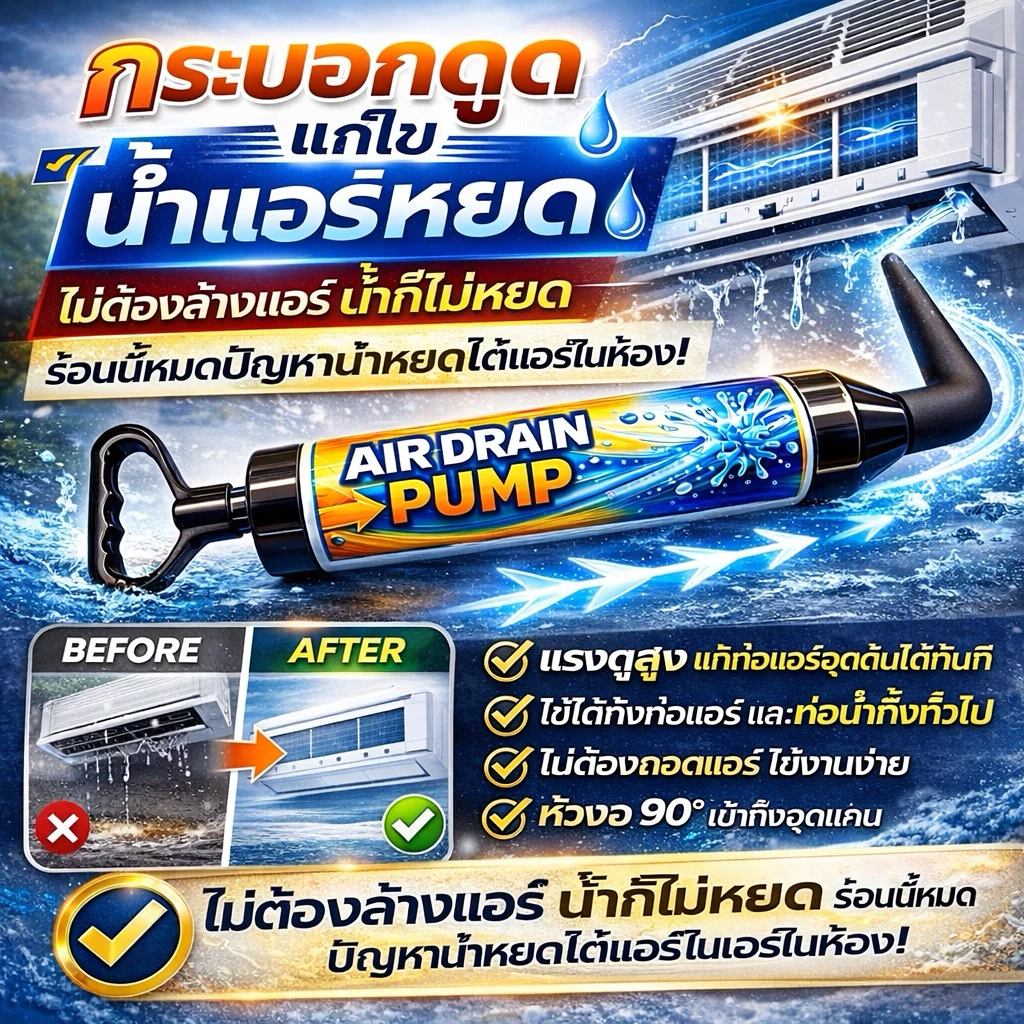 เครื่องมือแก้ไขน้ำแอร์หยด AIR DRAIN PUMP ของแท้ [120-6]