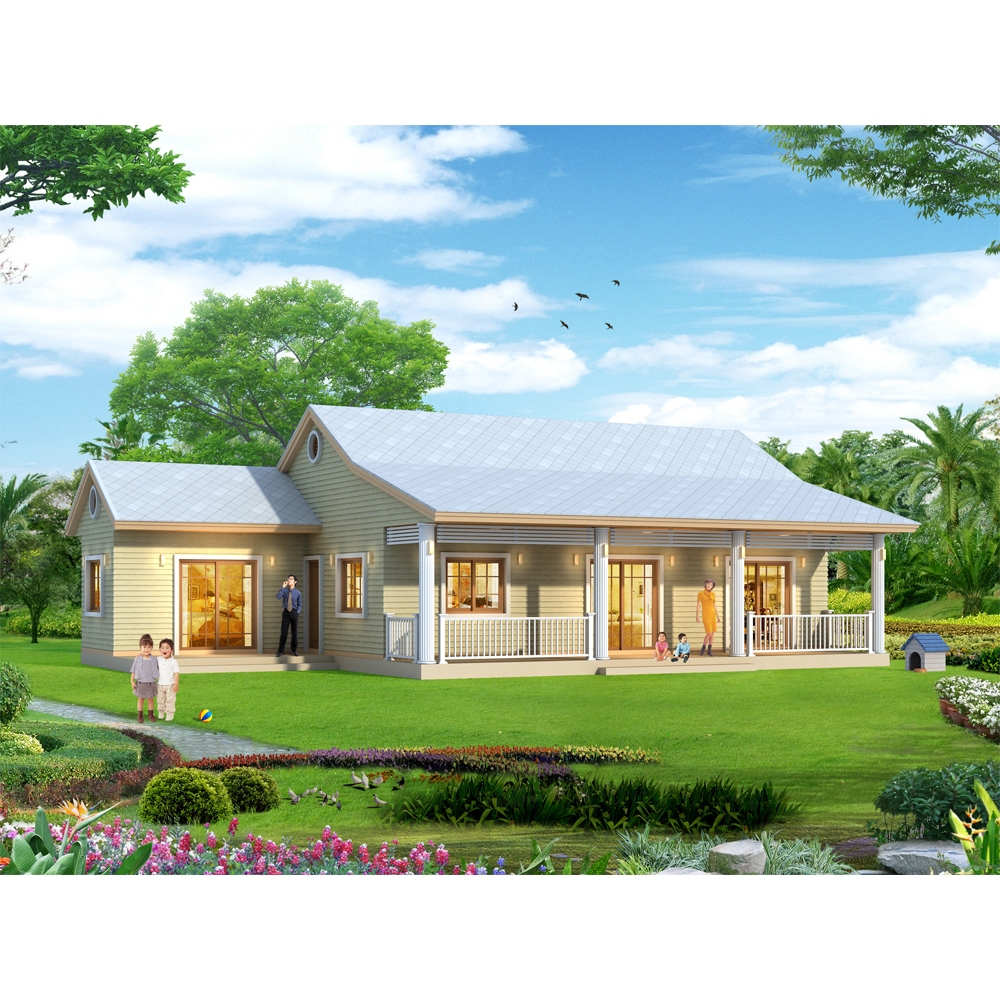 แบบบ้านชั้นเดียว T-141 : 3 ห้องนอน 2 ห้องน้ำ พื้นที่ใช้สอย 150 ตร.ม. ค่าก่อสร้างประมาณ 1.9 - 2.4 ล้า