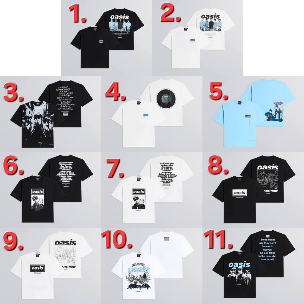 [ ของแท้ ] เสื้อยืด CARNIVAL x Oasis Collection OVS T-SHIRT ของใหม่ พร้อมส่ง