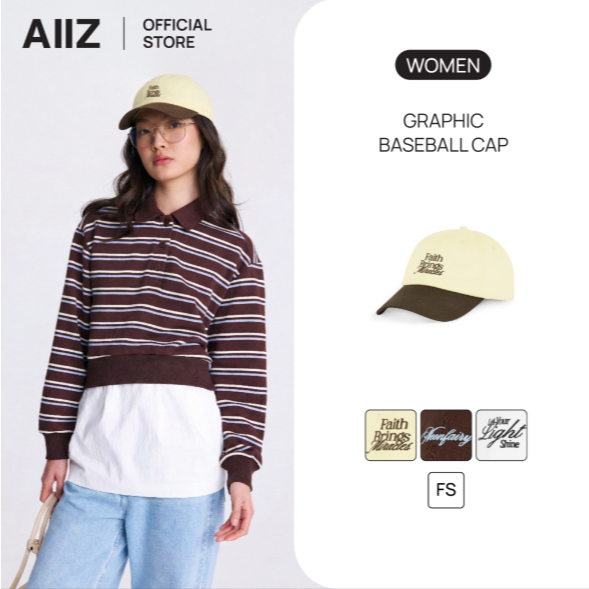 AIIZ หมวกเบสบอล ปักลายกราฟิก AIIZ Graphic Baseball Cap