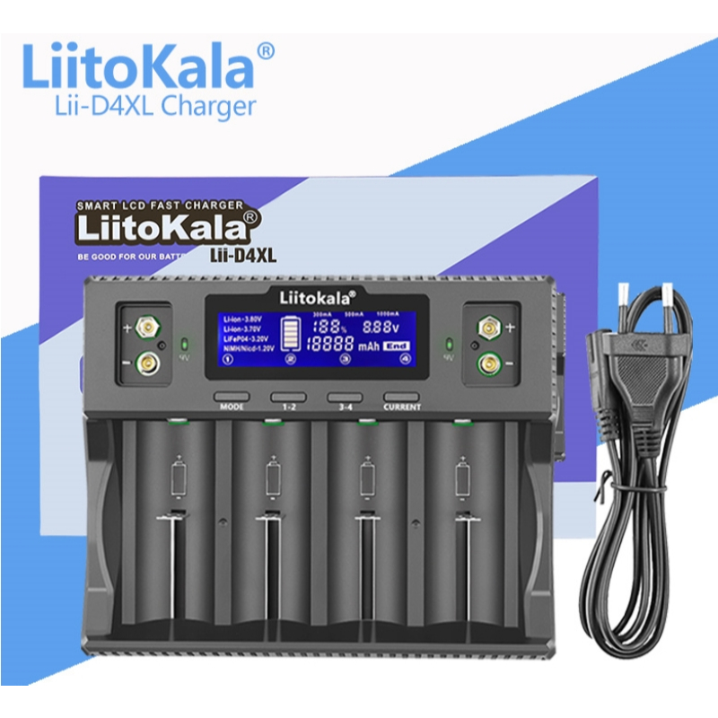 Liitokala lii-D4XL เครื่องชาร์จแบต 4 ราง พร้อมหน้าจอ LCD batterymania