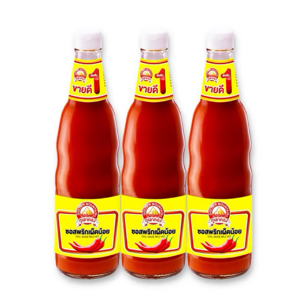 ภูเขาทอง  ซอสพริกเผ็ดน้อย น้ำหนักสุทธิ 680 กรัม x 3 ขวด
