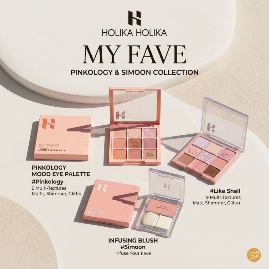 #พร้อมส่ง# HOLIKA HOLIKA My Fave Mood Eye Palette/My Fave Infusing Blusher
