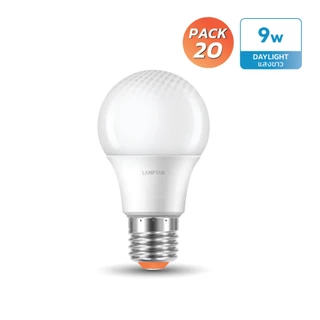 【ยกแพ็ก 20 หลอด】LAMPTAN หลอดไฟถนอมสายตา LED BULB EYES CARE VISON+ ขั้ว E27