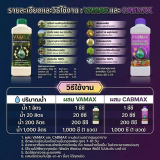 CabMax+VaMax [1แถม1] แคลเซียมโบรอนเข้มข้ม แถม ปุ๋ยธาตุรวม ราคาพิเศษ