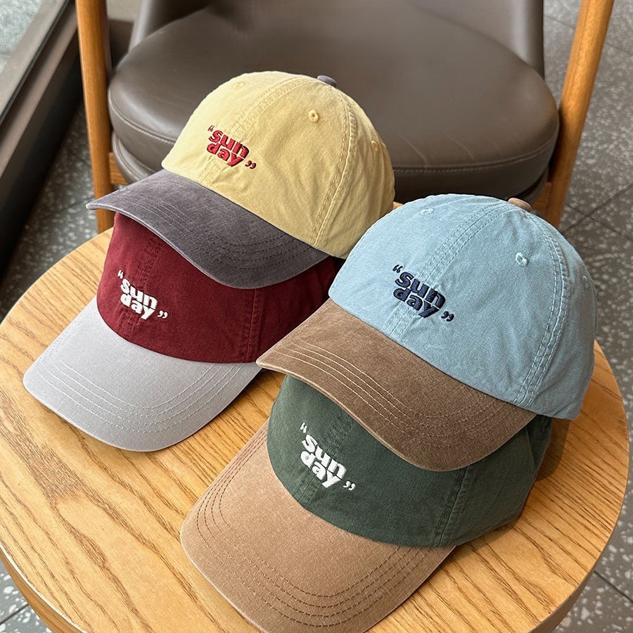 SUNDAY - พร้อมส่ง  หมวกแก๊ป หมวกเบสบอล ปักลาย ใส่สบาย