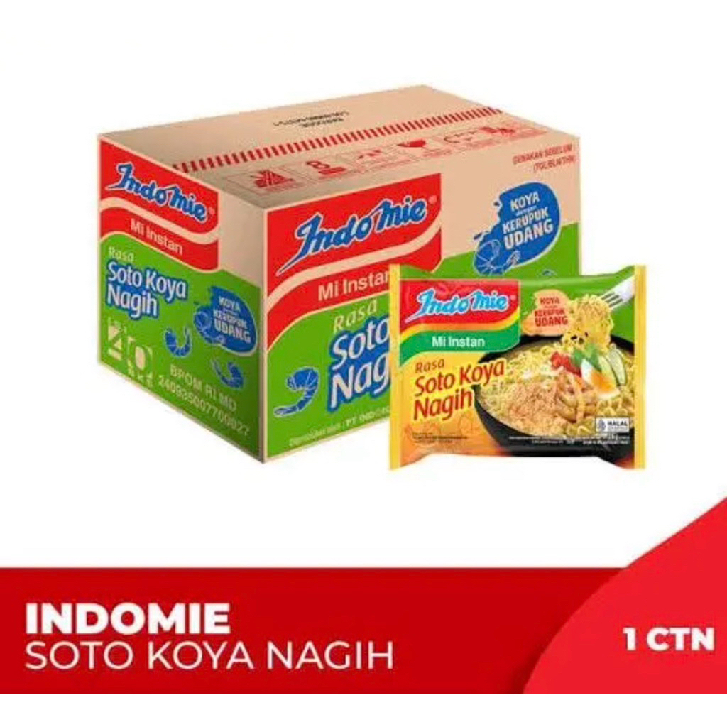 Indonesia Indomie Soto Koya Nagih / Instant Noodles Soup Soto Koya 1 Box @40 Pc