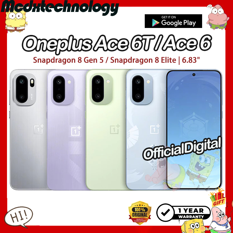 Global ROM Oneplus Ace 6T Snapdragon 8 Gen 5 OnePlus Ace 6 Snapdragon 8 Elite | สนับสนุนไทยและ Googl