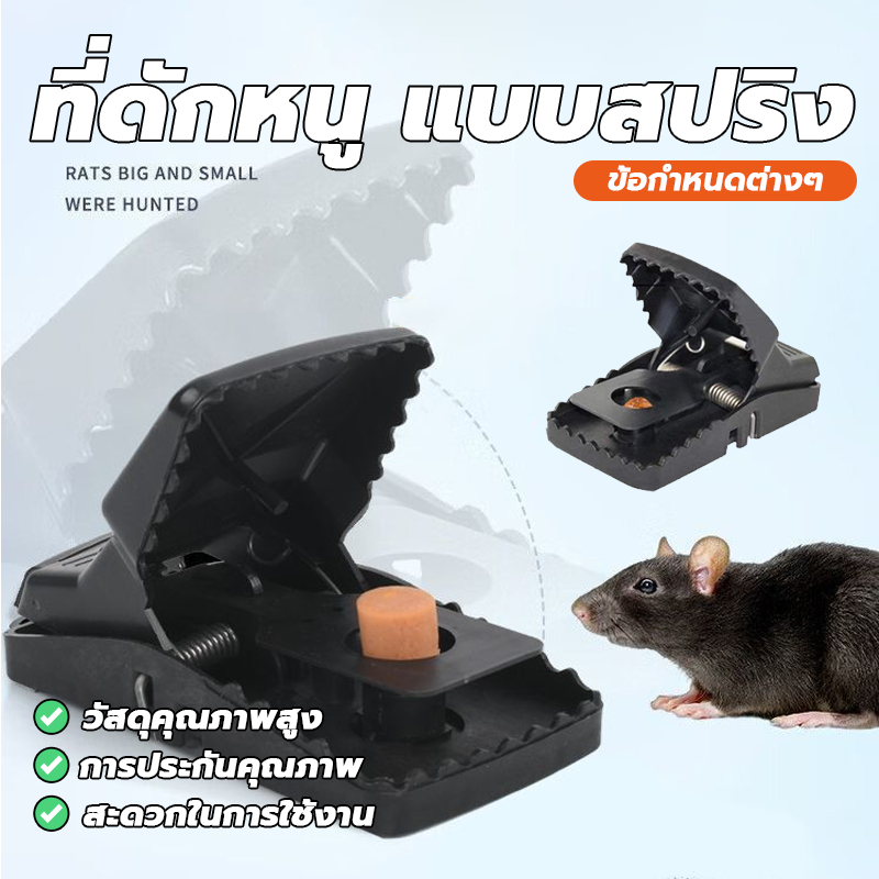 อุปกรณ์ดักหนู กับดักหนูสปริง mouse traps สารกำจัดหนู ความไวสูง ไม่ต้องสัมผัสโดนตัวหนู ไม่ใช้สารเคมี mouse traps