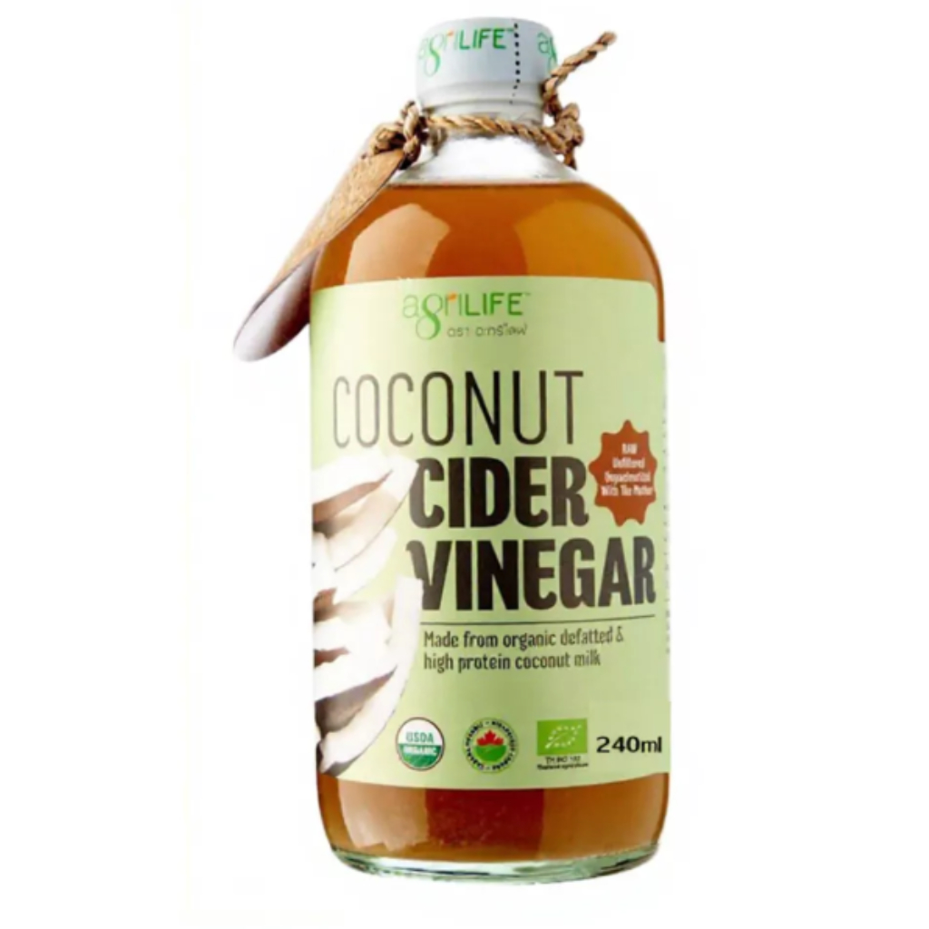 น้ำส้มสายชูหมัก Agrilife Coconut Cider Vinegar USDA Organic ออร์แกเดอร์ CCV นิก ไซ  240 ml
