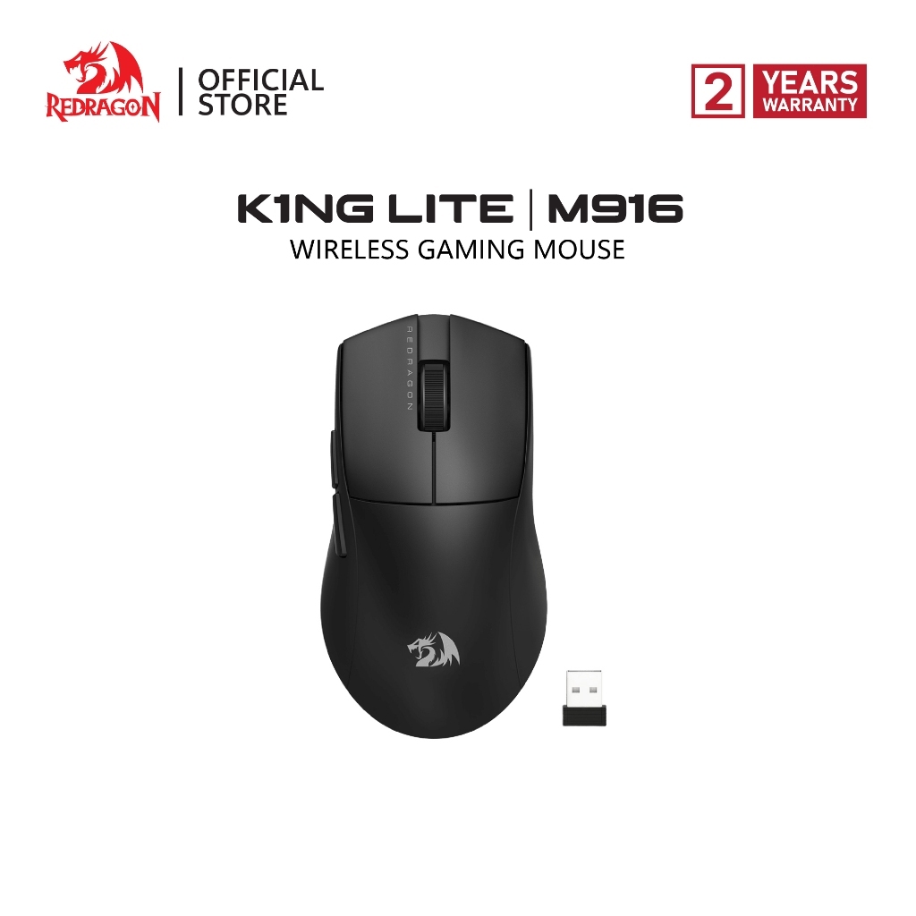 Redragon K1NG M816/M916 LITE 1K 3 โหมดเมาส์เล่นเกมไร้สาย 49g Ultra-Light 8K DPI ชาร์จ