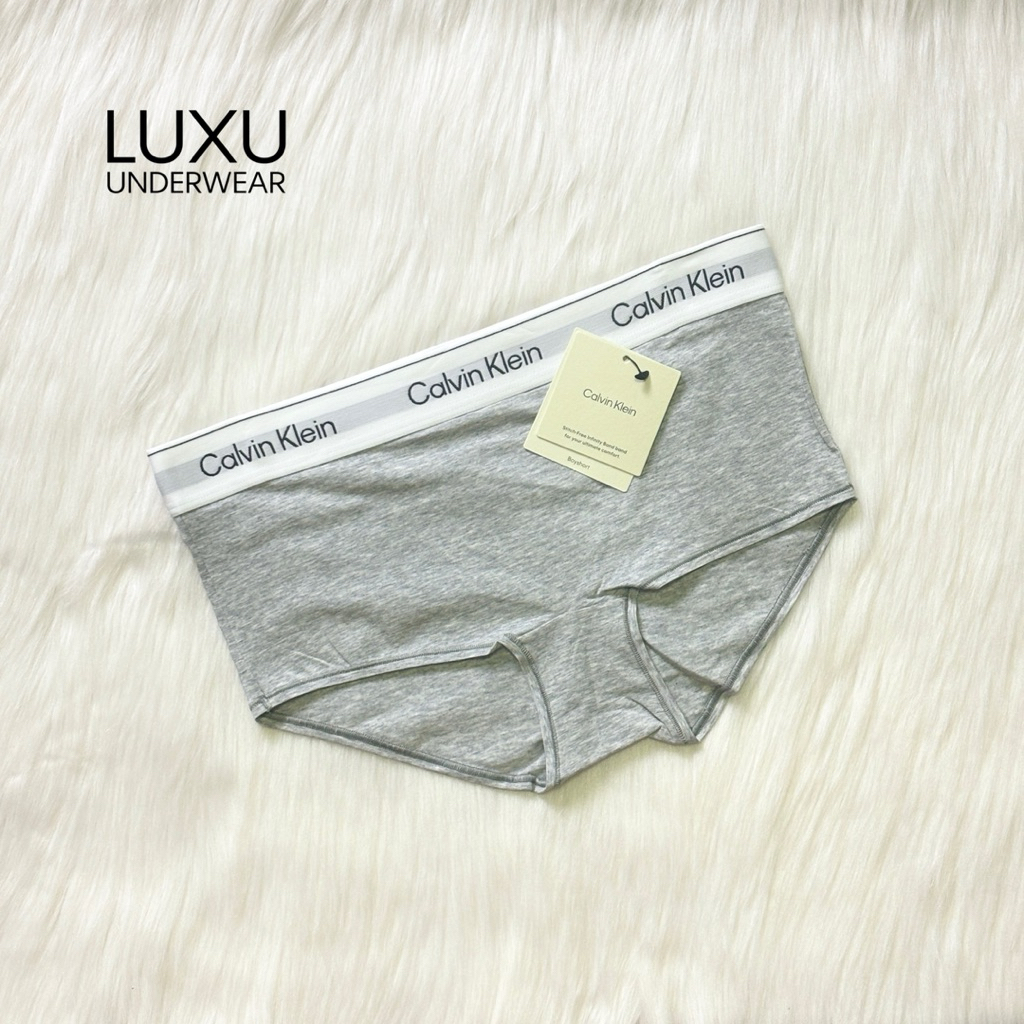(พร้อมส่ง) Calvin Klein กางเกงผู้หญิง Icon Cotton Modal Boyshort ของแท้ 100%🇺🇸