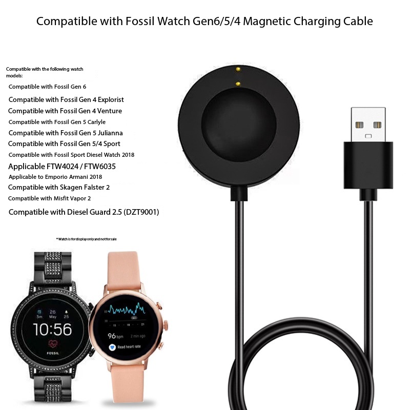 Magnetic smartwatch Charging  Cable for fossil-GEN 6/5/4 Generation  USB  SmartWatch Charger
