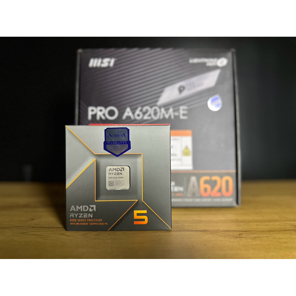 AMD RYZEN 5 8500G (SOCKET AM5)+ MSI PRO A620M-E (DDR5)มือ2 ครบกล่องประกัน เยอะมาก