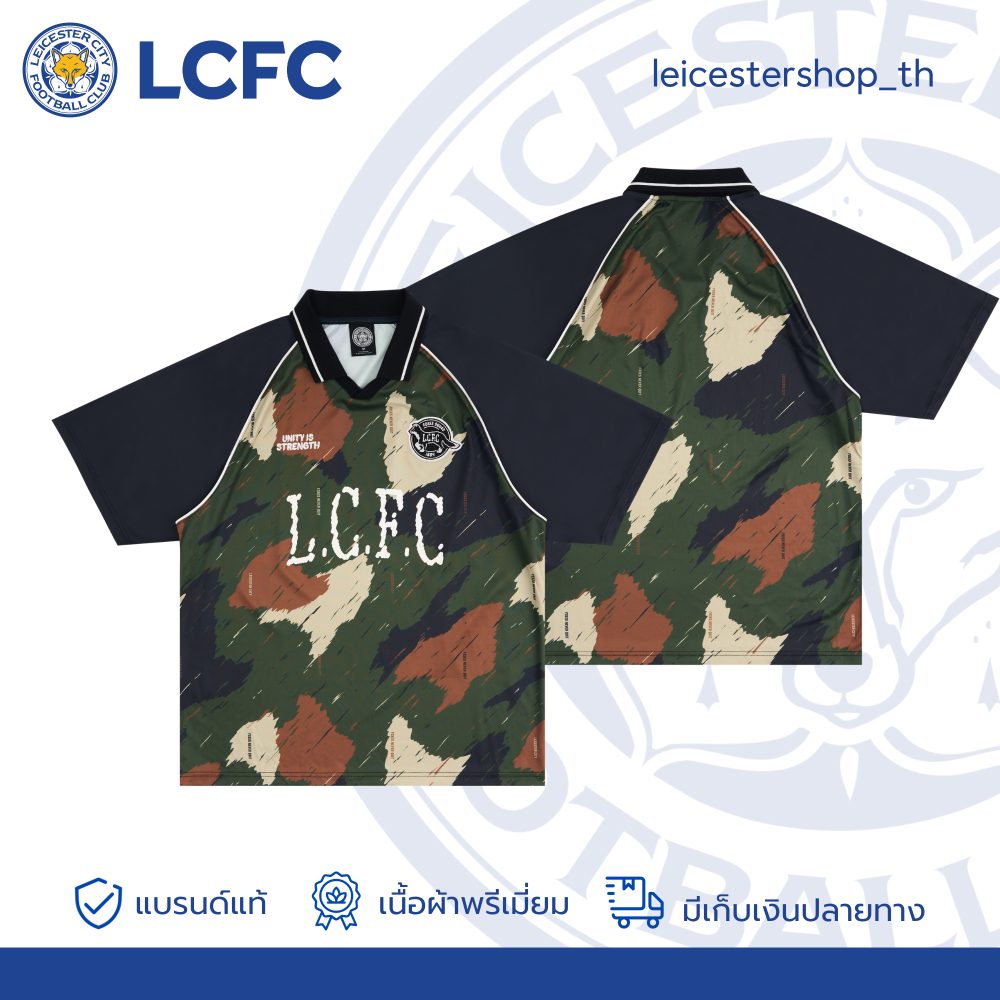 LCFC เสื้อรุ่น Street Jersey FOXES SQUAD สีเอิร์ธโทนดำ