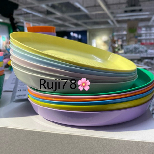 Kalas จานพลาสติก สำหรับเด็ก ตกไม่แตก ปลอดสาร BPA มี 2 เฉดสี จำหน่าย 6 ใบ/set จาก IKEA