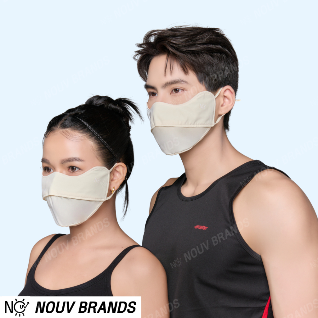 ผ้าบัพ แมสกันแดด กันยูวี NOUV Brands กัน UV UPF40 ปิดหน้า ปิดโหนกแก้ม [ซื้อ3 ชิ้น ราคา299.-] รูปที่ 7
