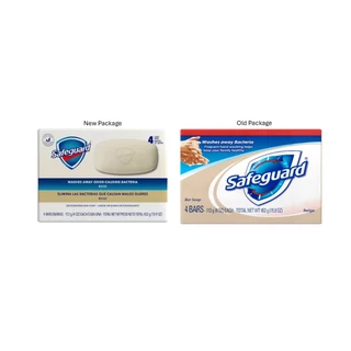 Safeguard Antibacterial Beige Bar Soap 4 Oz - 4 Ea เซฟการ์ด เบจ 113X4 กรัม (แพ็ค4ก้อน)