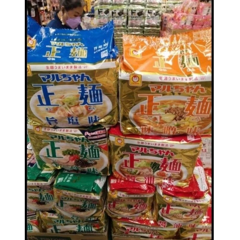 ecook ญี่ปุ่น ราเมน บะหมี่กึ่งสำเร็จรุป มารูจัน ทงคัตซึ fuji maruchan tonkatsu​ shoyu​ miso​ shio ramen 88*5 440g