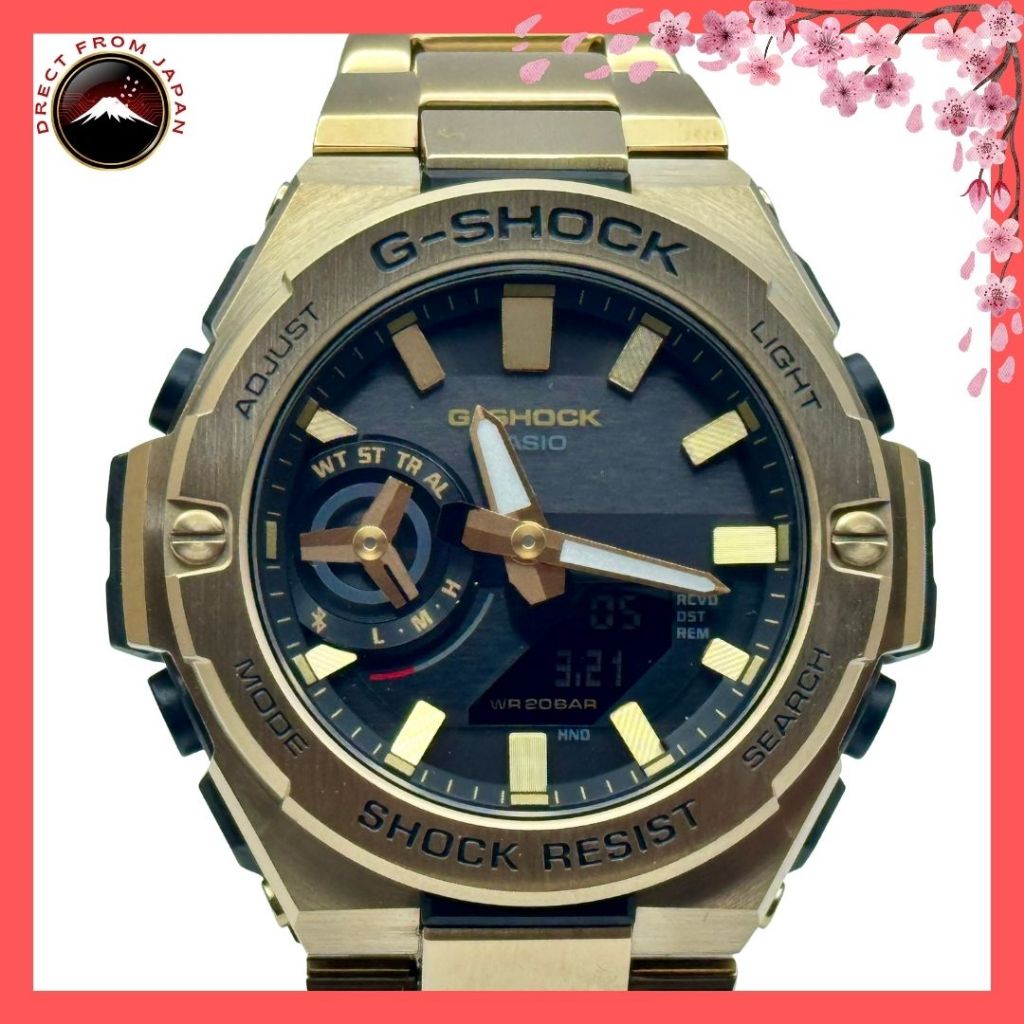 CASIO G-SHOCK GST-B500GD-9AJF G-STEEL Gold Solar Bluetooth ของแท้ 💯 พร้อมส่ง นำเข้าจากญี่ปุ่น