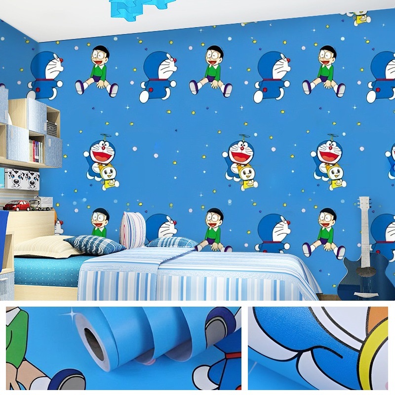 (ส่งทันที) Wall Kip วอลเปเปอร์ ลายน่ารัก ติดผนัง สติ๊กเกอร์ มีกาวในตัว ติดเองได้