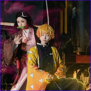 กทมชุดเนซึโกะ ชุดครอสเพลย์ดาบพิฆาตอสูร Demon Slayer Nezuko Cosplay Costumes เนื้อผ้าอ่อนนุ่ม