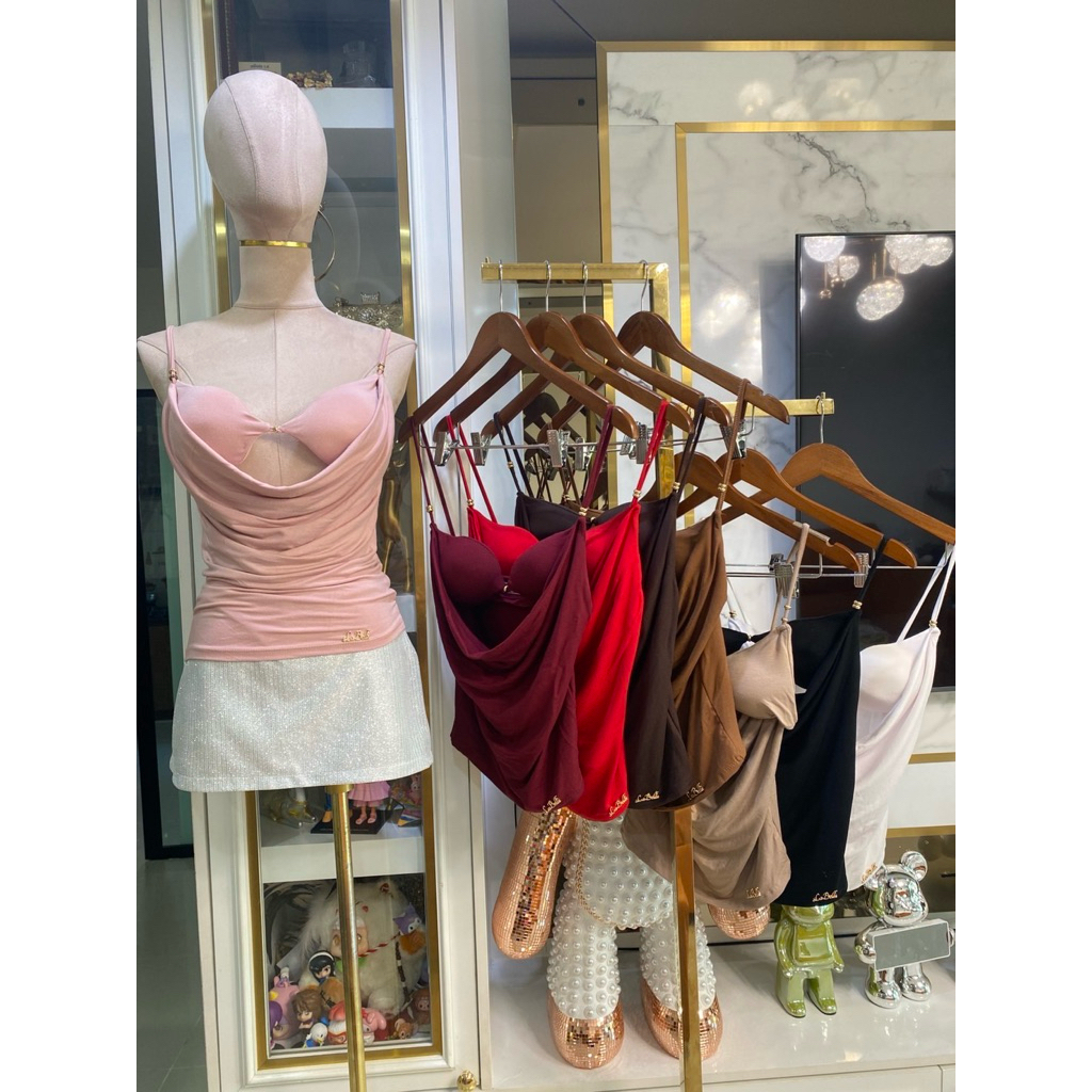 mnv_shop  เสื้อสายเดี่ยว ทรงบรา ผ้าเรย่อนเกรดA ผ้าหนา  เสริมฟองน้ำ   ติดอะไหล่LB งานแซ่บ มากรุ่นนี้ ราคา ถูกที่สุด ดีลบีเคเค แกลเลอรีภาพที่ 9