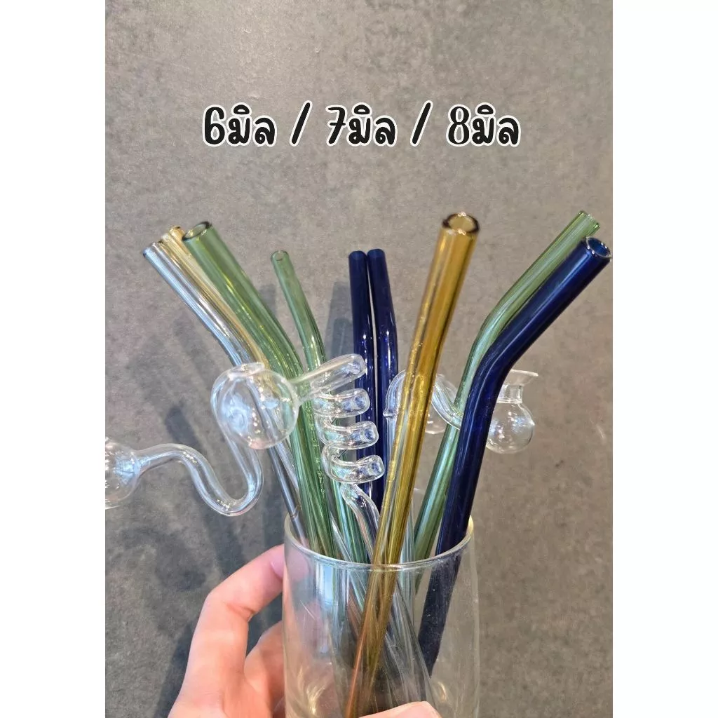 หลอดแก้วกลวง ขนาด 6มิล 7มิล 8มิล (ราคาต่อ1ชิ้น)